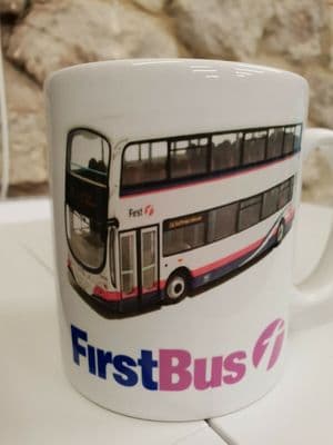 First Bus Transport Cup Mug Wright Enviro 400 buses in Firstbus Livery