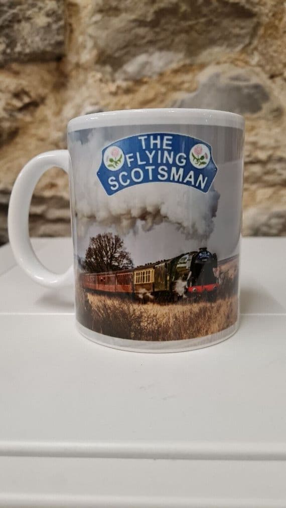 Flying Scotsman Steam Train British Railway Cup Mug