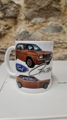 Ford Cortina 2000e 1970s Cup Mug Classic car Gift Present