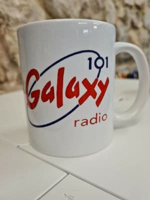 Galaxy 101 FM logo Cup Mug UK radio 1990s Bristol Wales Severn Estuary ILR BBC