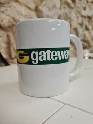 Gateway supermarket mug cup retro vintage nostalgia 1980s logo Gate Way