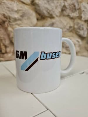 GM Buses Greater Manchester Buses Cup Mug 1986 South logo