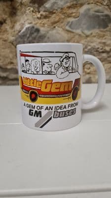 GM Buses Little Gem Advertising mug cup 1980s Manchester