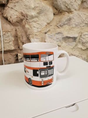 GMT Greater Manchester Transport Cup Mug 1970s 1980s Leyland bus Selnec