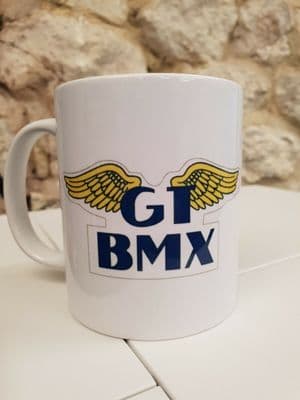 GT BMX logo cup mug SkyWay Raleigh Burner Mongoose GT Bikes Hutch Haro