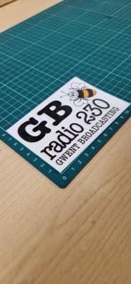 Gwent Broadcasting GB 230 STICKER Decal for car, laptop, any surface GB Radio