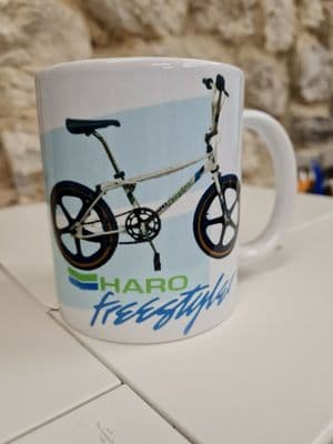 Haro Freestyler BMX logo cup mug SkyWay Raleigh Burner Mongoose GT Bikes Hutch