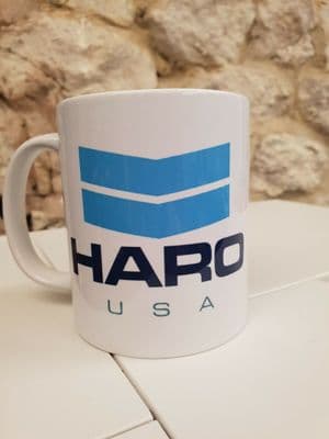 Haro USA BMX logo cup mug SkyWay Raleigh Burner Mongoose GT Bikes Hutch