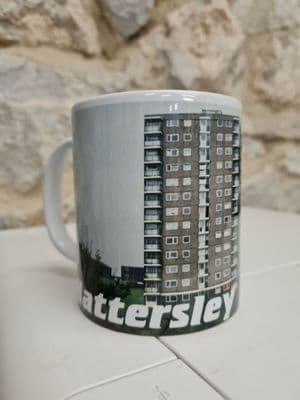 Hattersley Flats Cup Mug Manchester nostalgia Chapman Honiton Underwood Court