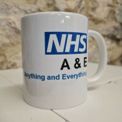 Health Service A and E Cup Mug Anything and Everything fun Ambulance Nurse Doc
