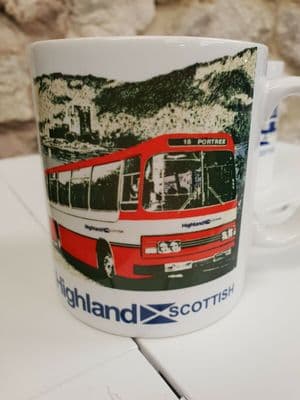 Highland Scottish Bus Group Cup Mug timetable design