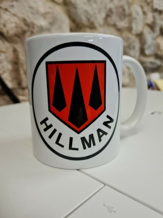 Hillman Motors Logo Cup Mug Classic car Gift Present Imp Minx Hunter Rootes
