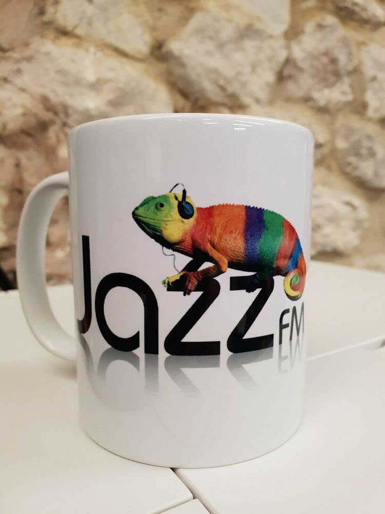 Jazz FM radio logo mug cup radio bbc ilr dab JFM