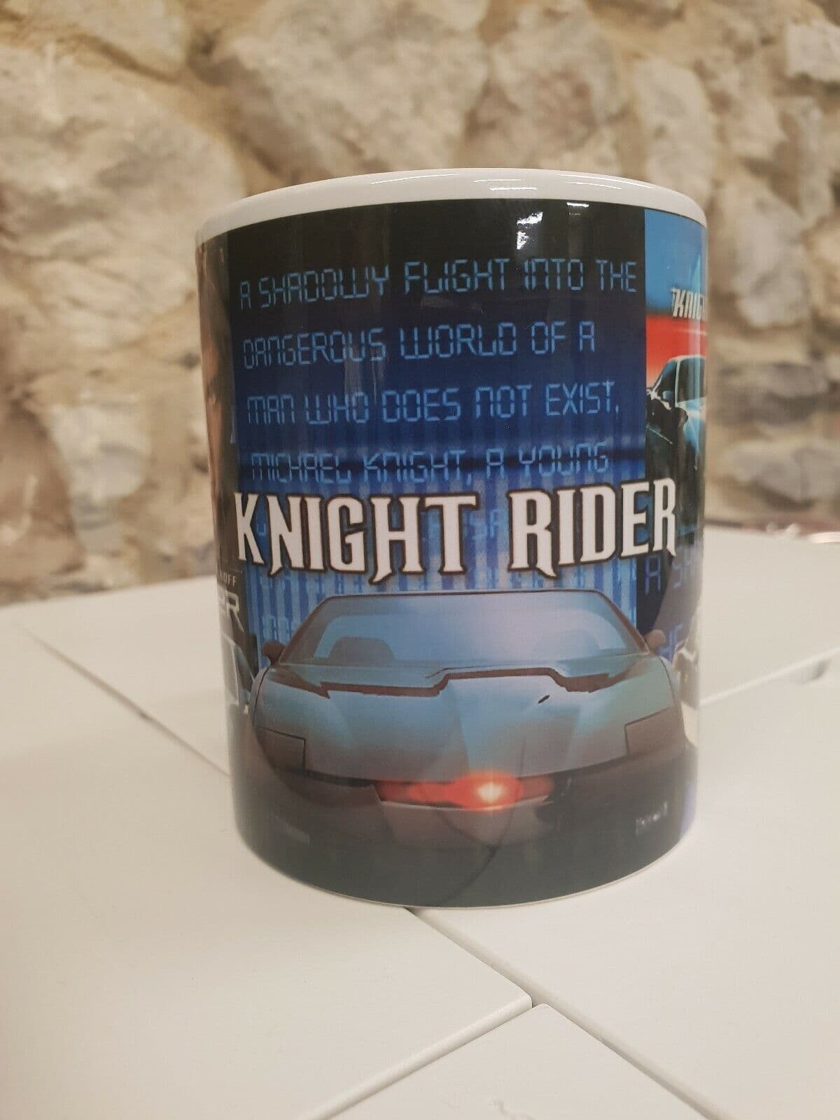 Knight Rider Kitt David Hasselhoff Hoff inspired Cup Mug tv series ...