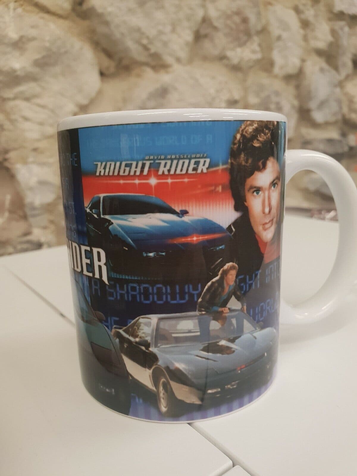 Knight Rider Kitt David Hasselhoff Hoff inspired Cup Mug tv series ...