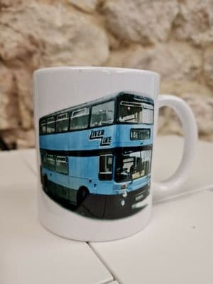 Liverline Merseyside Transport Bus Cup Mug 1980s Atlantean Liverpool Liver Line