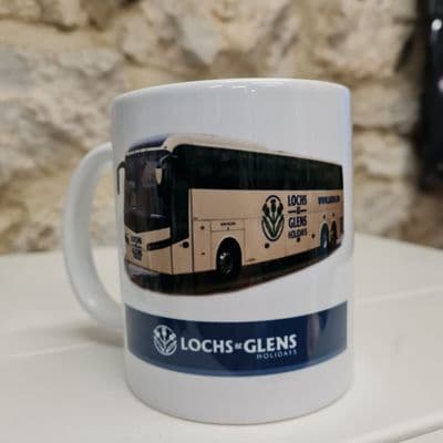 Lochs and Glens Bus Coach Cup Mug Travel Holidays Scotland coaches