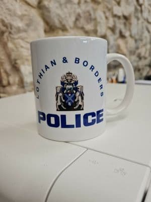 Lothian and Borders Police Scotland Motif Cup Mug Scottish Force