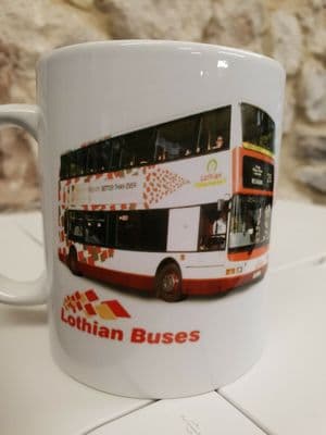 Lothian Buses Region Transport Bus 1990s logo Cup Mug Edinburgh Scottish