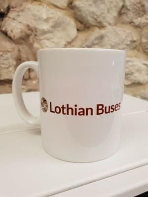 Lothian Scottish Bus Cup Mug logo Edinburgh Scotland
