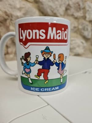 Lyons Maid Ice Cream mug cup retro vintage nostalgia Lyon's 1970s 1980s
