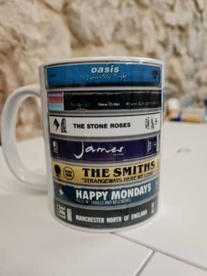 Manchester Music Tapes Mug Cup The Smiths Stone Roses James Happy Mondays