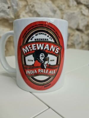 McEwans IPA mug / cup retro vintage design Edinburgh Export beer ale retro