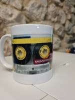 Memorex Blank Music Cassette Tape Mug Cup 1980s label can be personalised mix