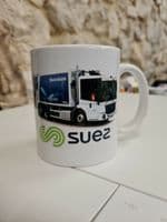 Mercedes Suez Refuse Truck Bin Lorry Cup Mug