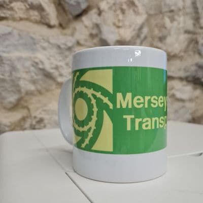 Merseyside Transport Bus Cup Mug 1970s logo Merseybus Liverpool