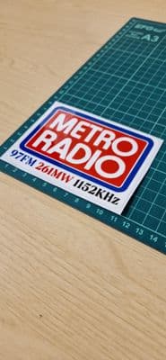 Metro Radio 1980s STICKER Decal for car, laptop, any surface Newcastle