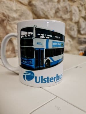 NI UlsterBus Double Decker Cup Mug Northern Ireland Ulster Belfast Ulster Bus