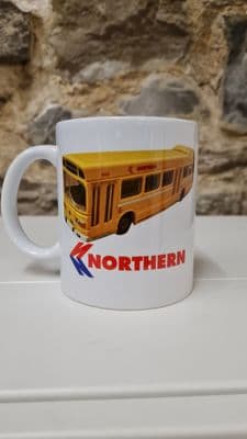 Northern General Bus Cup Mug 1980s logo Leyland National NBC driver buses
