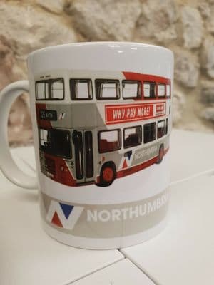 Northumbria Bus Logo Cup Mug Leyland Olympian
