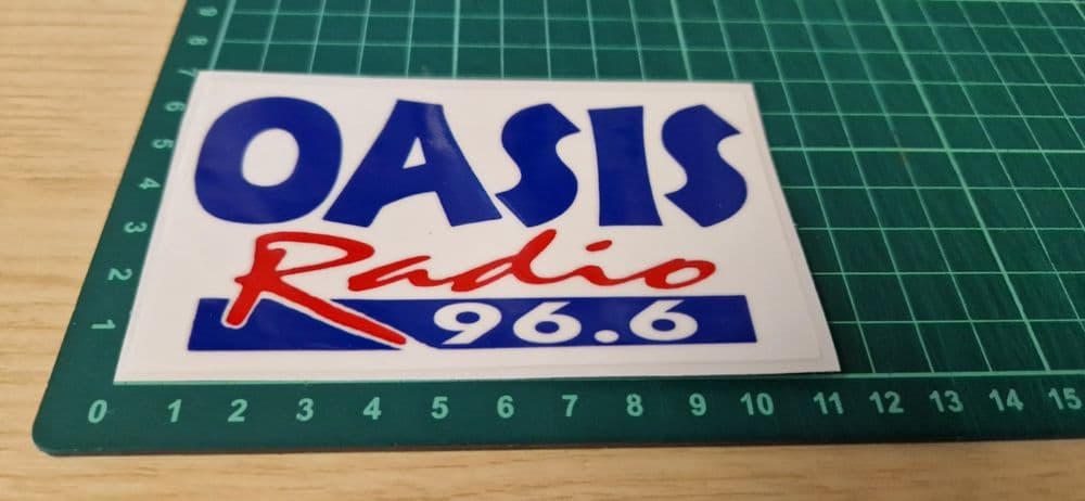 Oasis Radio 96 6 FM STICKER Decal for any surface laptop studio camper etc