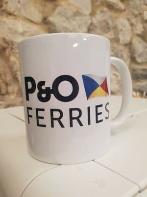 P and O Ferries logo mug cup ferry ferries P&O