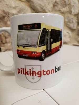 Pilkington Bus Cup Mug Optare Solo Accrington / East Lancashire