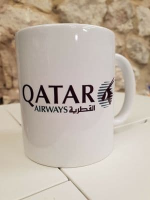 Qatar Airways Logo Cup Mug perfect gift Aviation plane spotter enthusiast