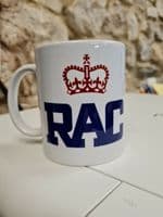 RAC logo mug cup retro vintage nostalgia 1970s logo The Royal Automobile Club