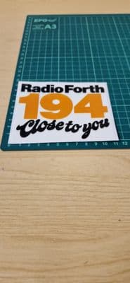 Radio Forth 1970s STICKER Decal for car, laptop, any surface Edinburgh ILR