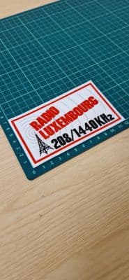 Radio Luxembourg 1980s STICKER Decal for car, laptop, any surface
