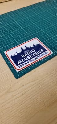 Radio Merseyside 1980s STICKER Decal for car, laptop, any surface Liverpool