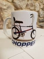 Raleigh Chopper 1970s era style Cup Mug Blue / Turquoise