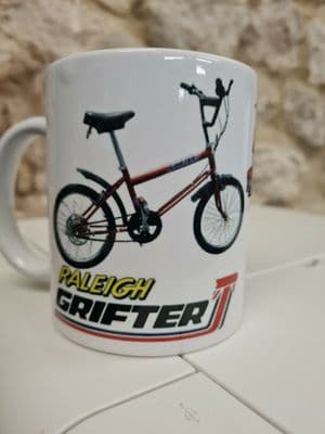 Raleigh Grifter Red MK1 1970s 80s era style Cup Mug kids bicycle