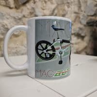 Raleigh Mag Burner BMX logo cup mug Skyway Mongoose GT Bikes Haro Hutch Team