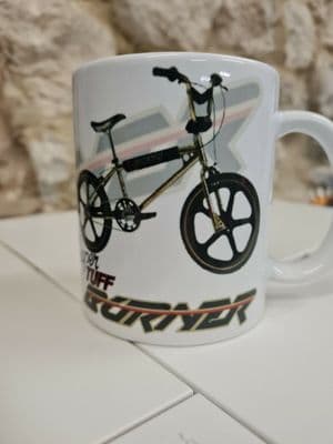 Raleigh Super Tuff Burner BMX logo cup mug Skyway Mongoose GT Bikes Haro Hutch