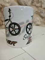 Raleigh Super Tuff Burner BMX logo cup mug Skyway Mongoose GT Bikes Haro Hutch