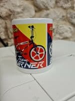 Raleigh Team Burner BMX logo cup mug Skyway Mongoose GT Bikes 1980s