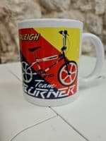 Raleigh Team Burner BMX logo cup mug Skyway Mongoose GT Bikes 1980s