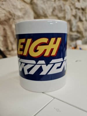 Raleigh Team Burner BMX logo cup mug Skyway Mongoose GT Bikes Haro Hutch
